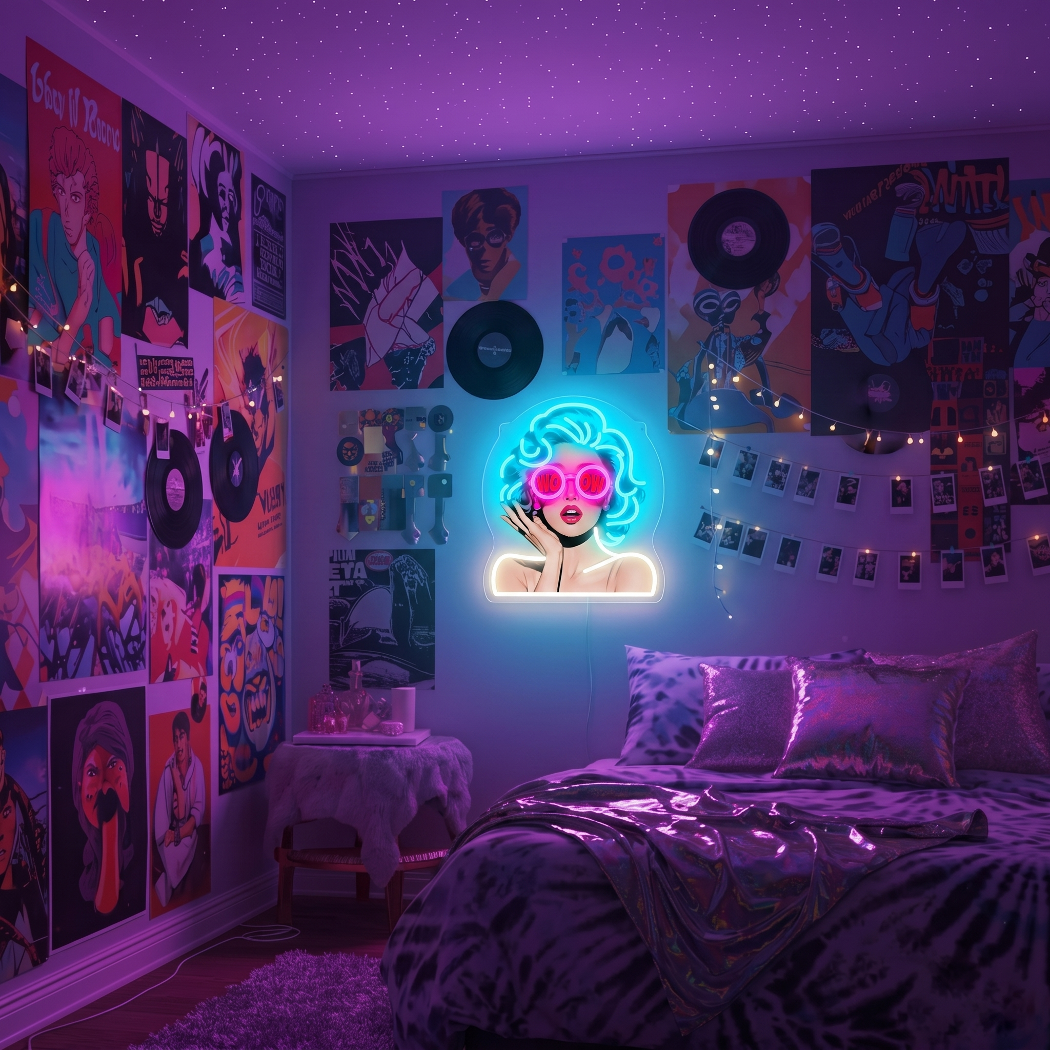 Aesthetic Neon Lights for Room - Lighting Decor Wow ulasan dan harga
