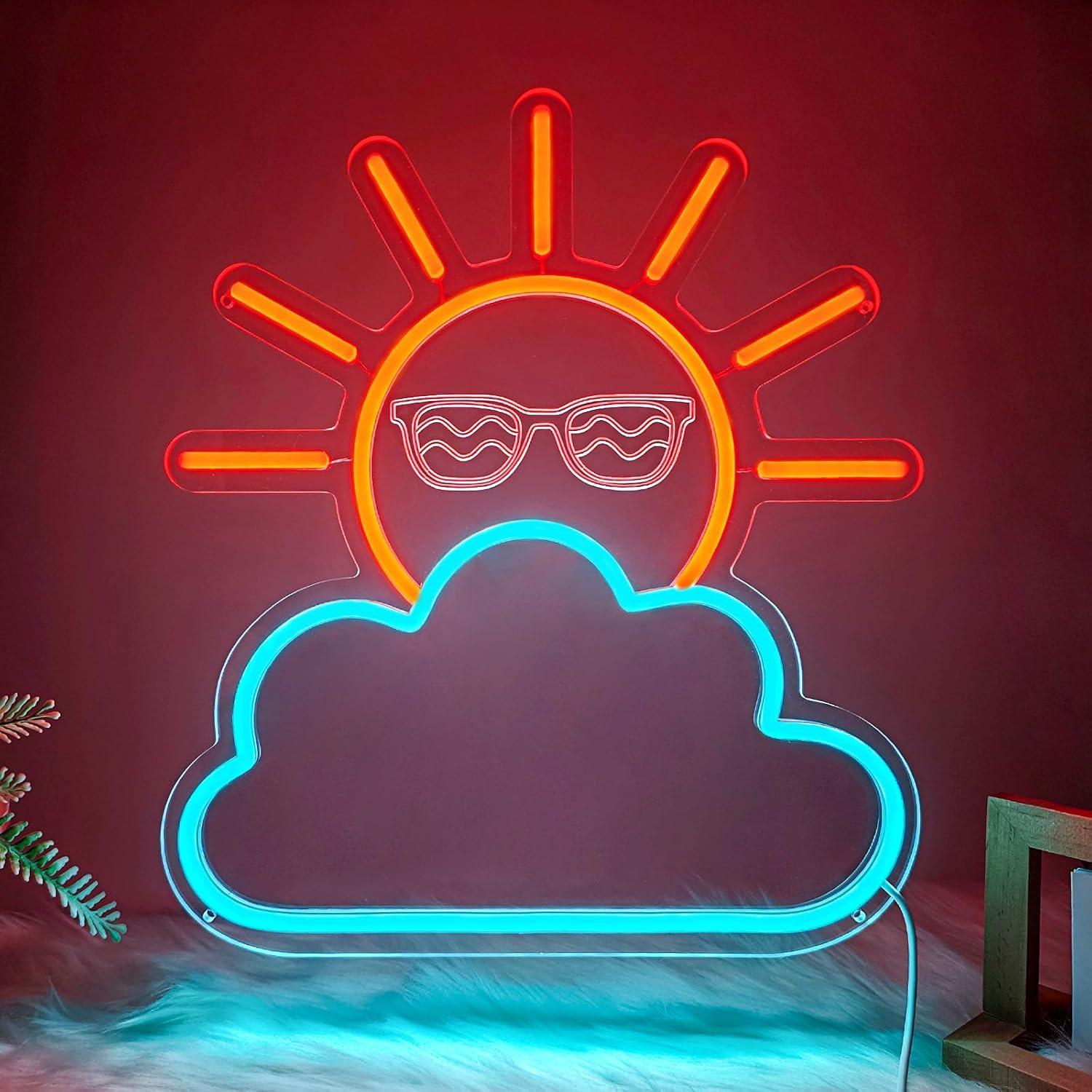 Sunrise Sunset Neon Sign USB P - Lighting Decor Living Room ulasan dan harga
