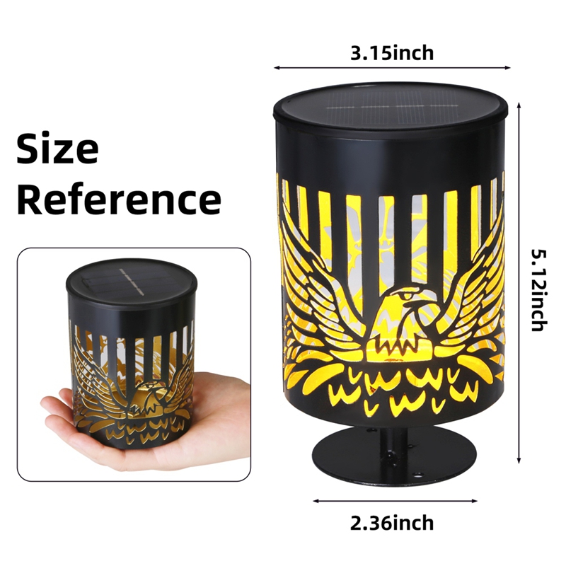 2 Pack Solar Fence Lights Meta - Lighting Metal Wall Decor ulasan dan harga