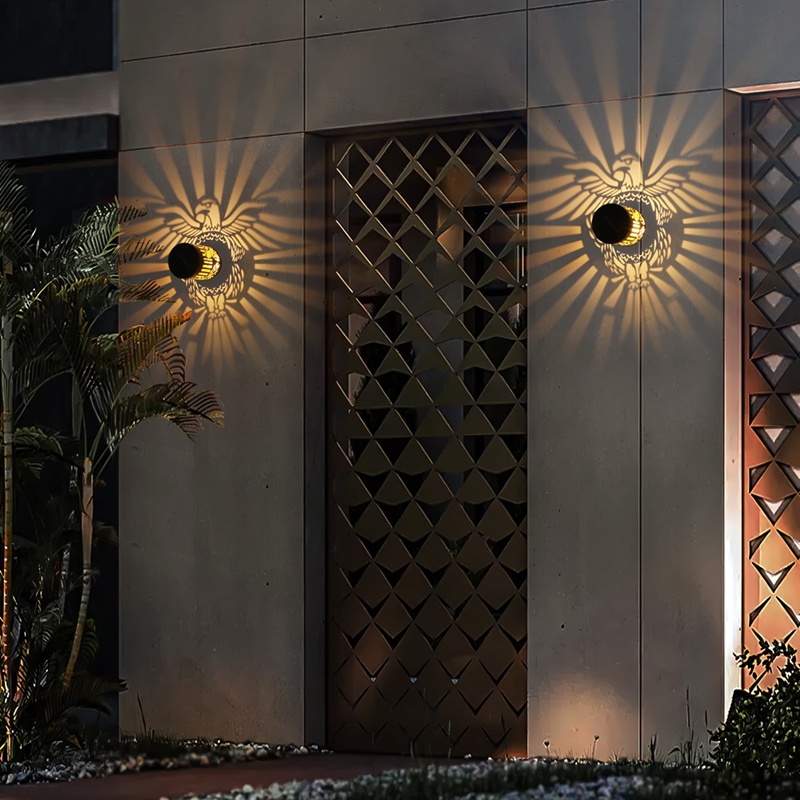 2 Pack Solar Fence Lights Meta - Lighting Metal Wall Decor ulasan dan harga