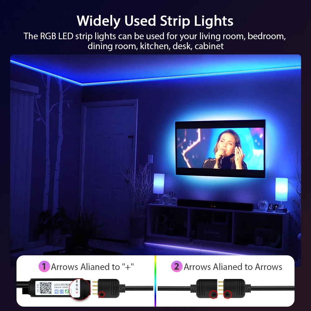 RGB 5050 Bluetooth LED Strip L - Lighting Bolt Decor ulasan dan harga