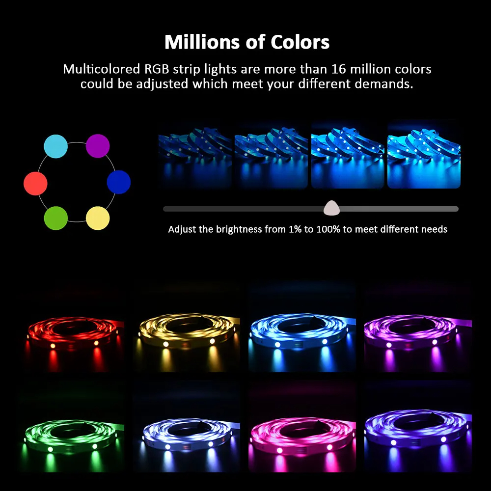 RGB 5050 Bluetooth LED Strip L - Lighting Bolt Decor ulasan dan harga