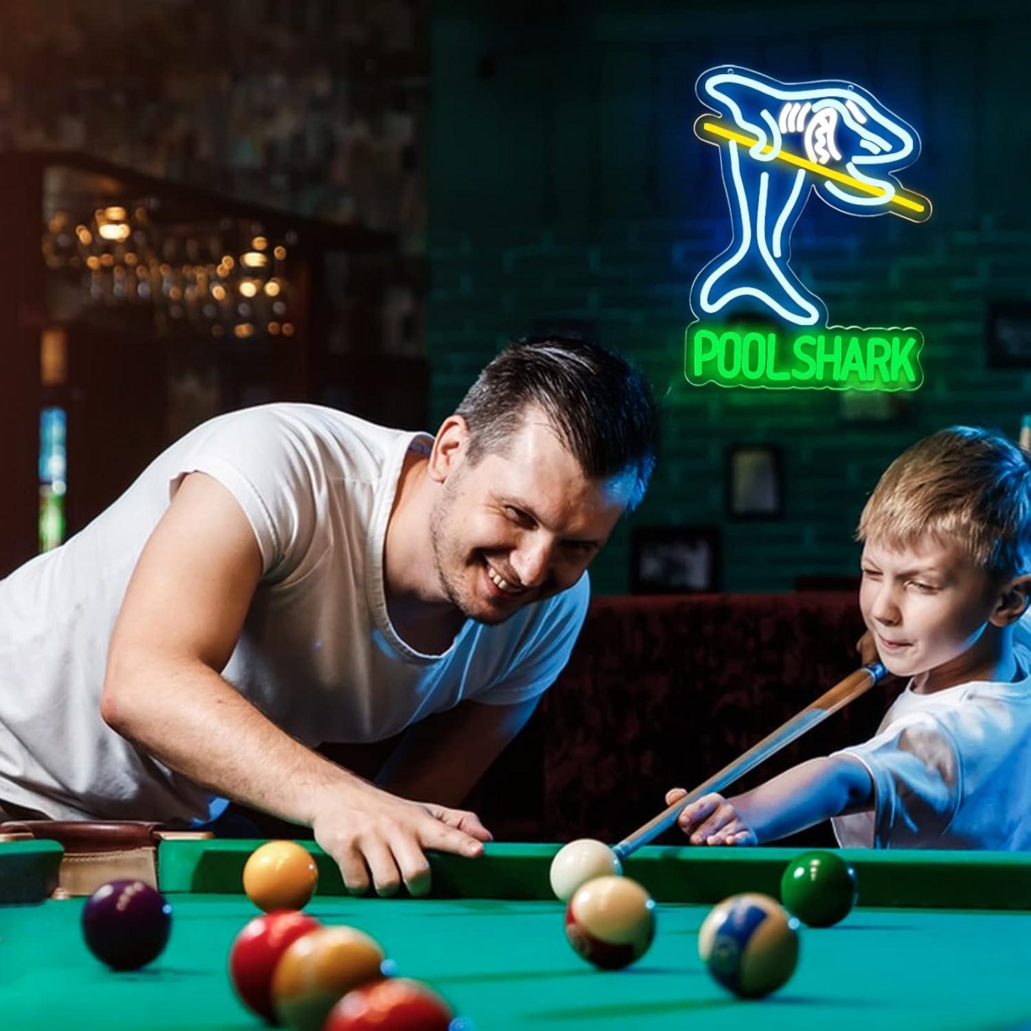 Pool Shark Billiards Neon Sign - Garage Lighting Decor ulasan dan harga
