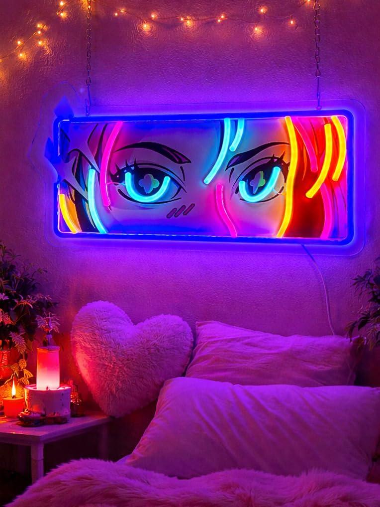 Passionate Eyes Neon Sign USB  - Garage Lighting Decor ulasan dan harga