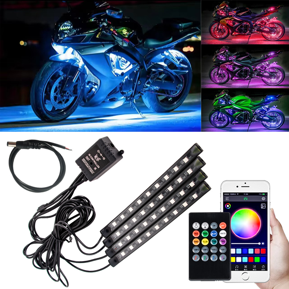 LED Motorcycle Car Atmosphere  - Lighting Bolt Decor ulasan dan harga