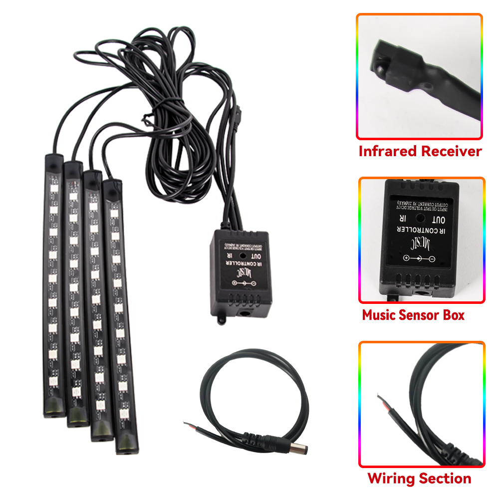 LED Motorcycle Car Atmosphere  - Lighting Bolt Decor ulasan dan harga