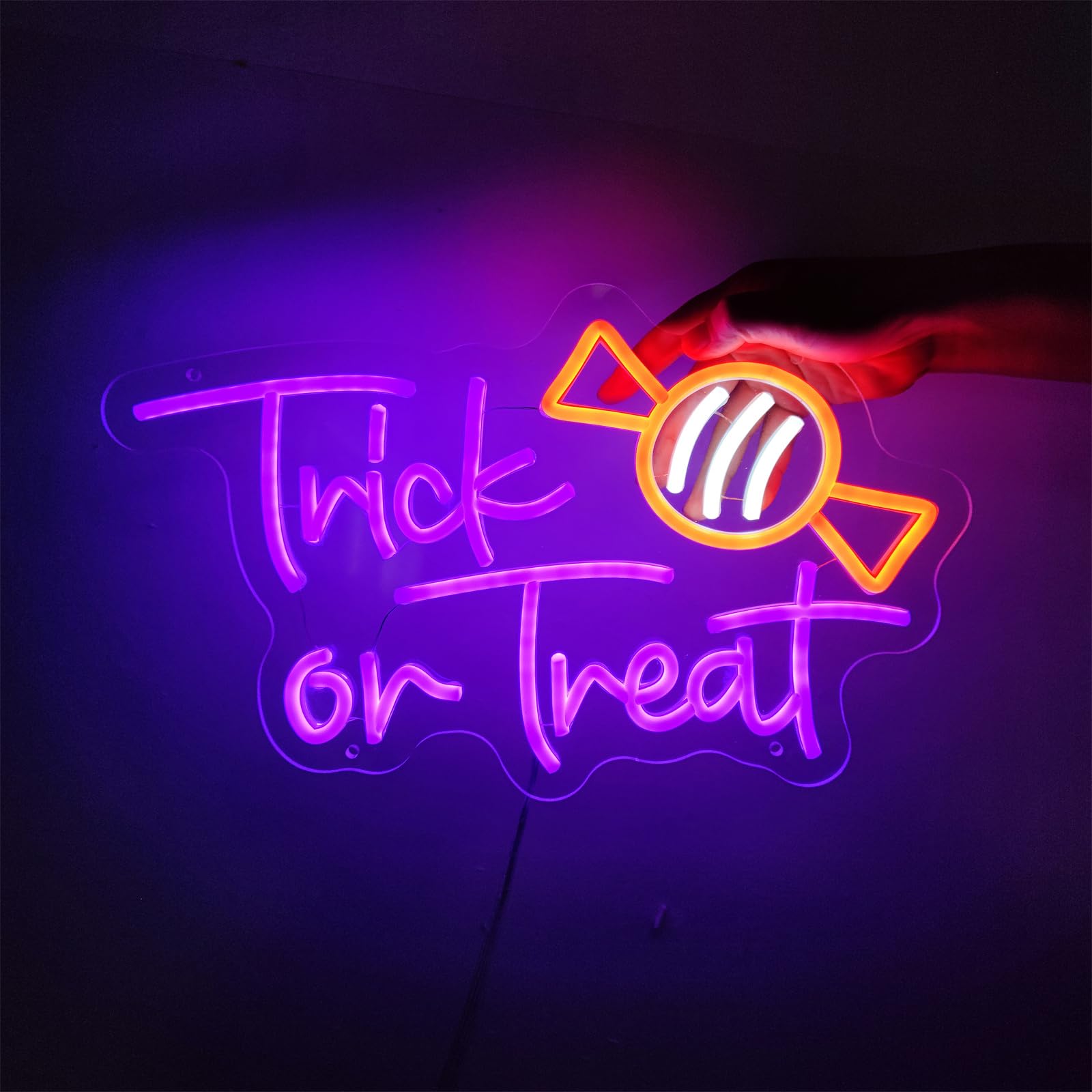 Trick or Treat Neon Sign, Hall - Home Decor Lighting Tricks ulasan dan harga