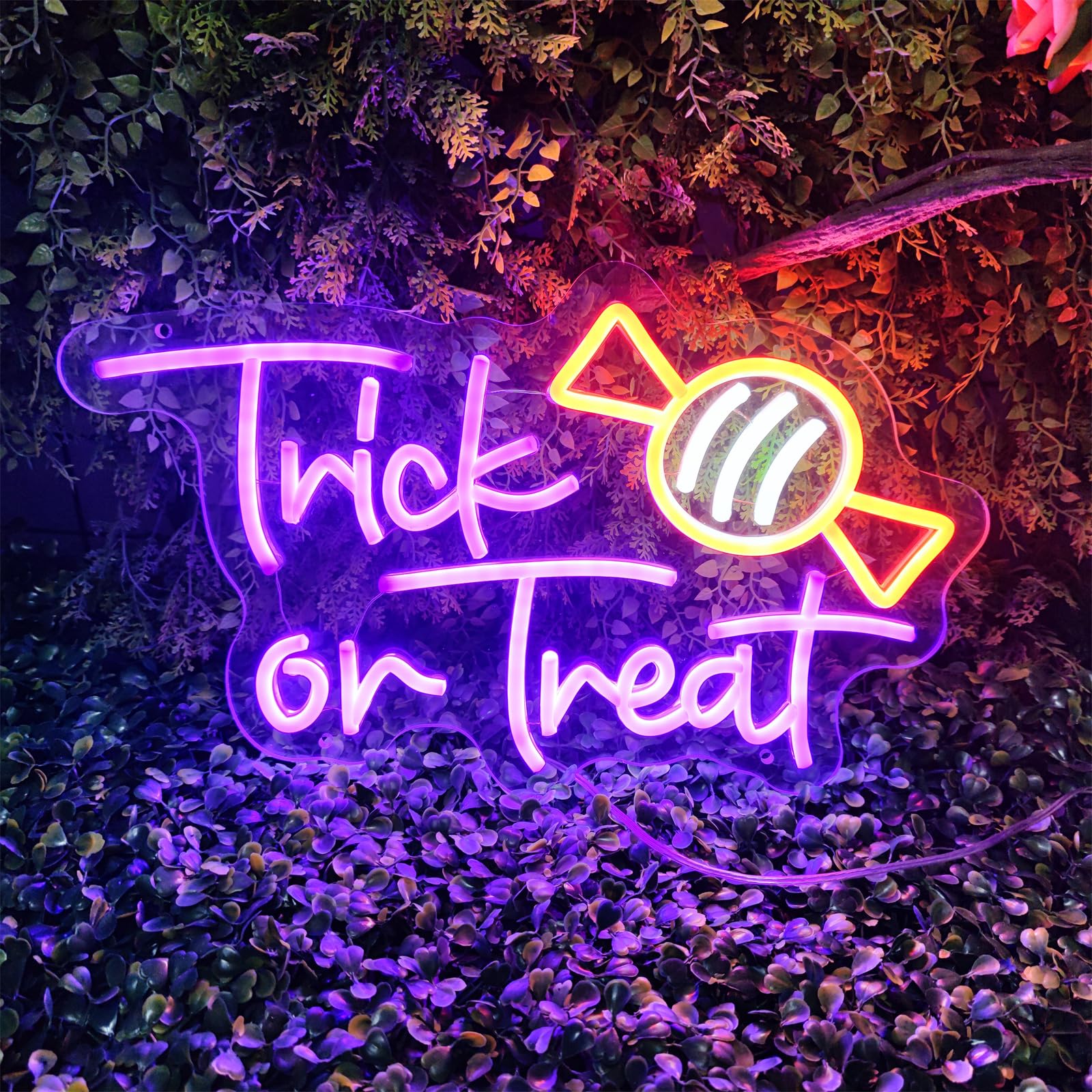 Trick or Treat Neon Sign, Hall - Home Decor Lighting Tricks ulasan dan harga