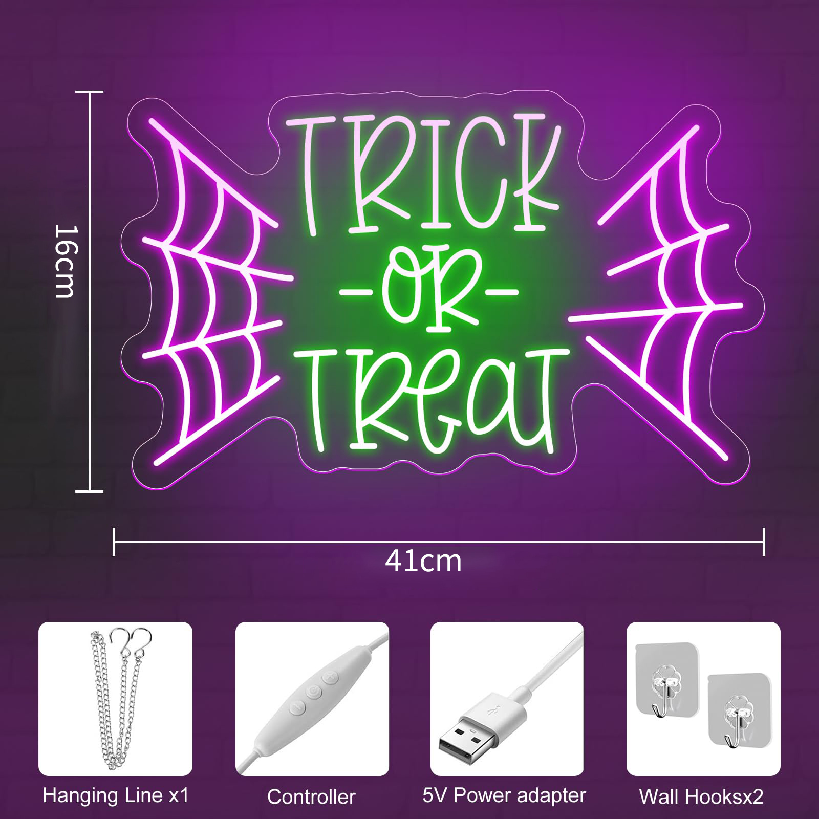 Trick or Treat Bat LED Neon Si - Home Decor Lighting Tricks ulasan dan harga