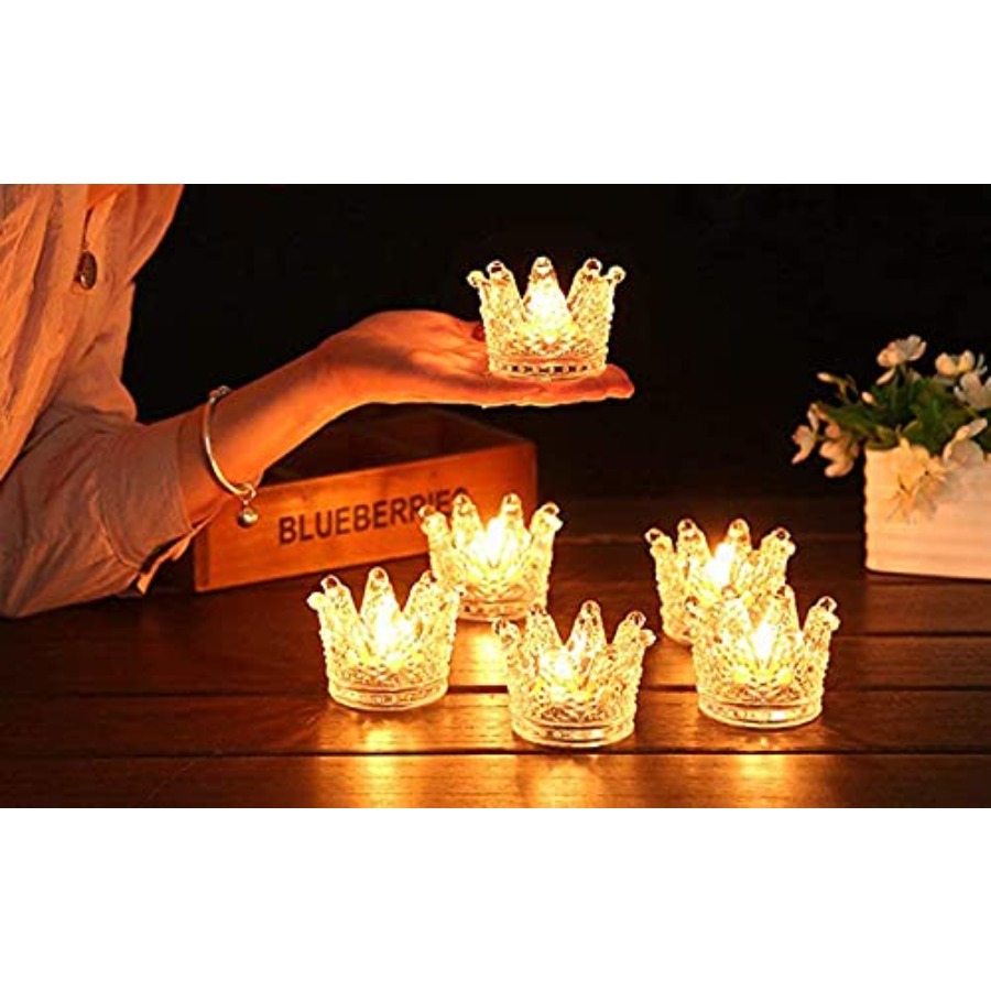 Crown Glass Tealight Candle Ho - Candle Holder Set ulasan dan harga