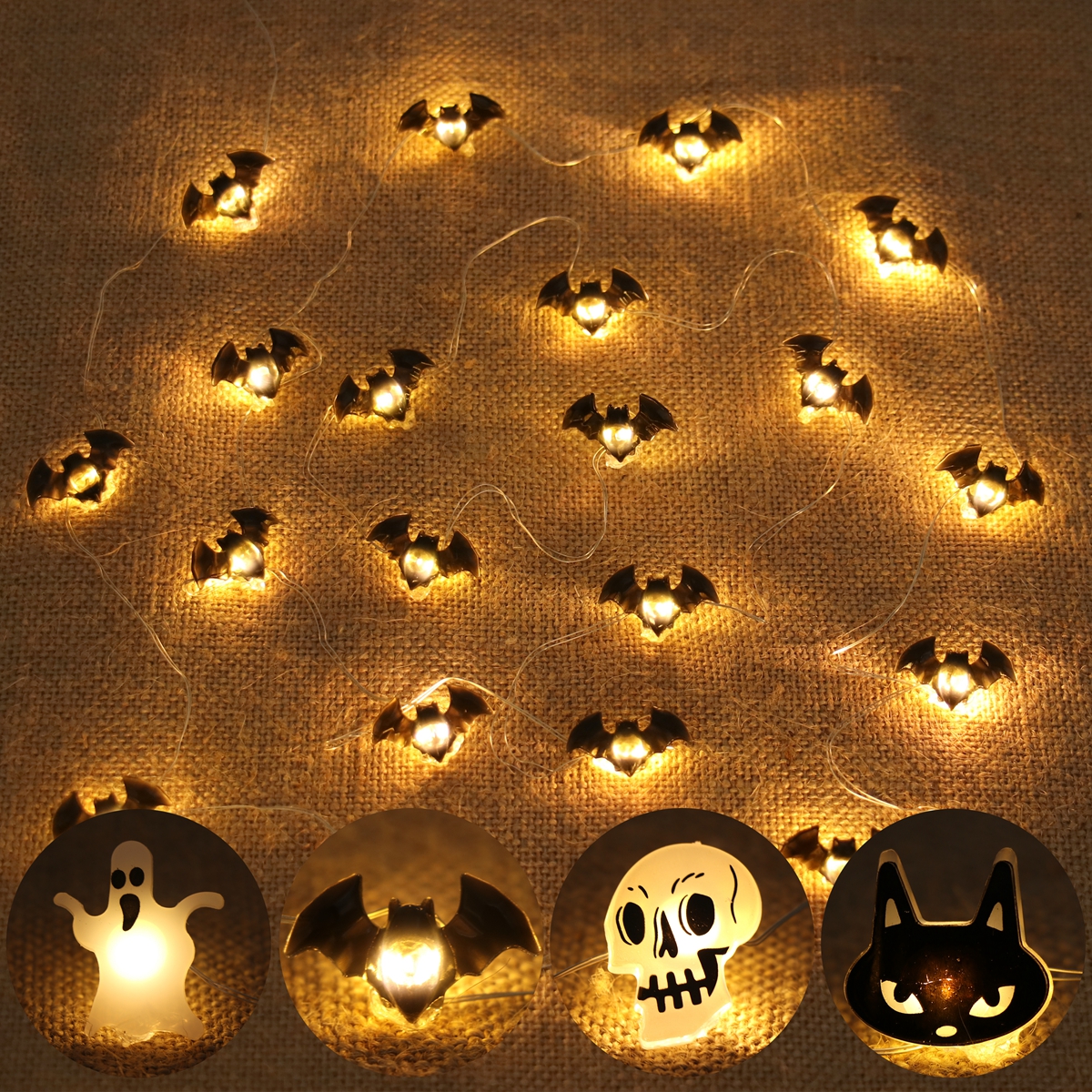 Halloween LED Light String Pum - Home Decor Lighting Tricks ulasan dan harga
