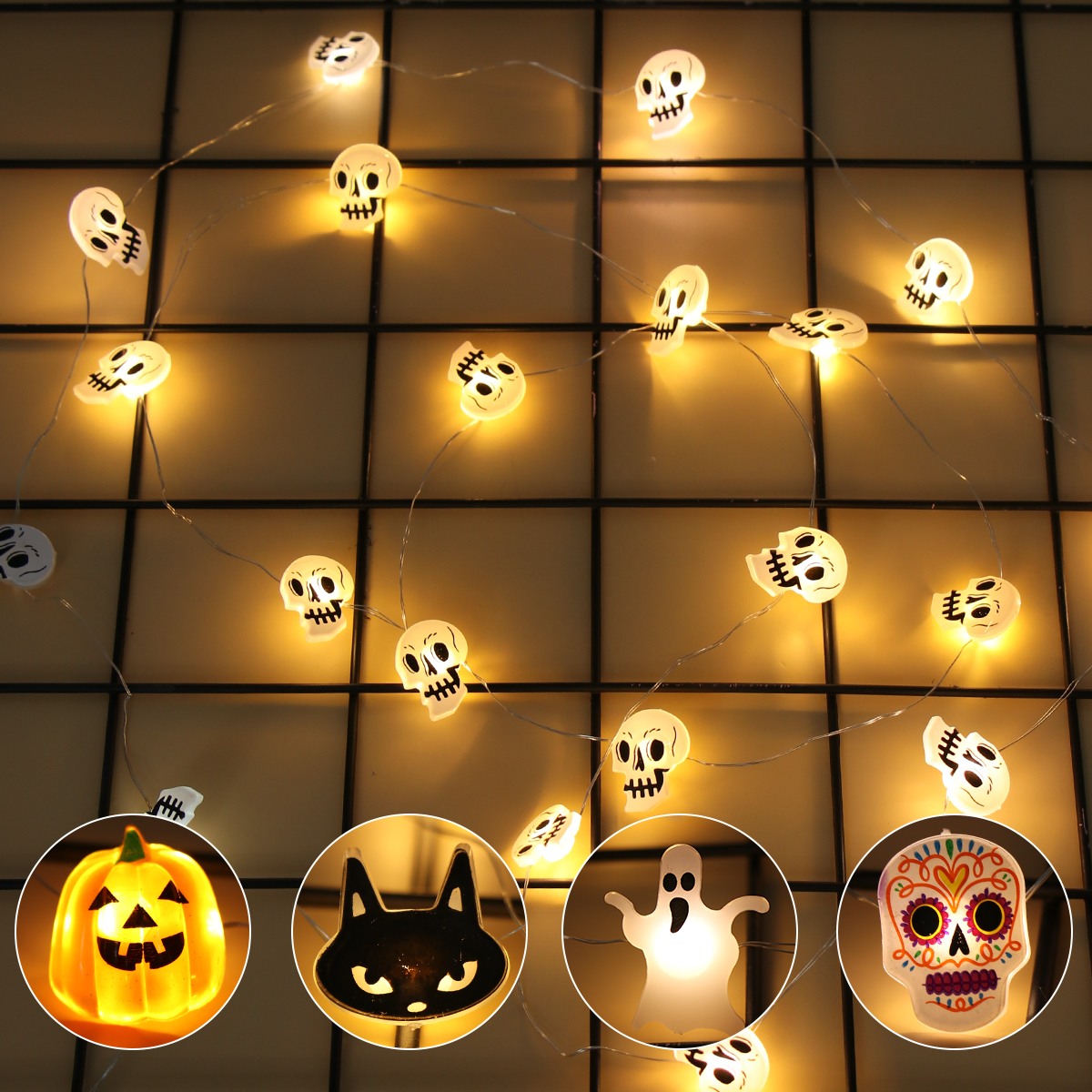Halloween LED Light String Pum - Home Decor Lighting Tricks ulasan dan harga