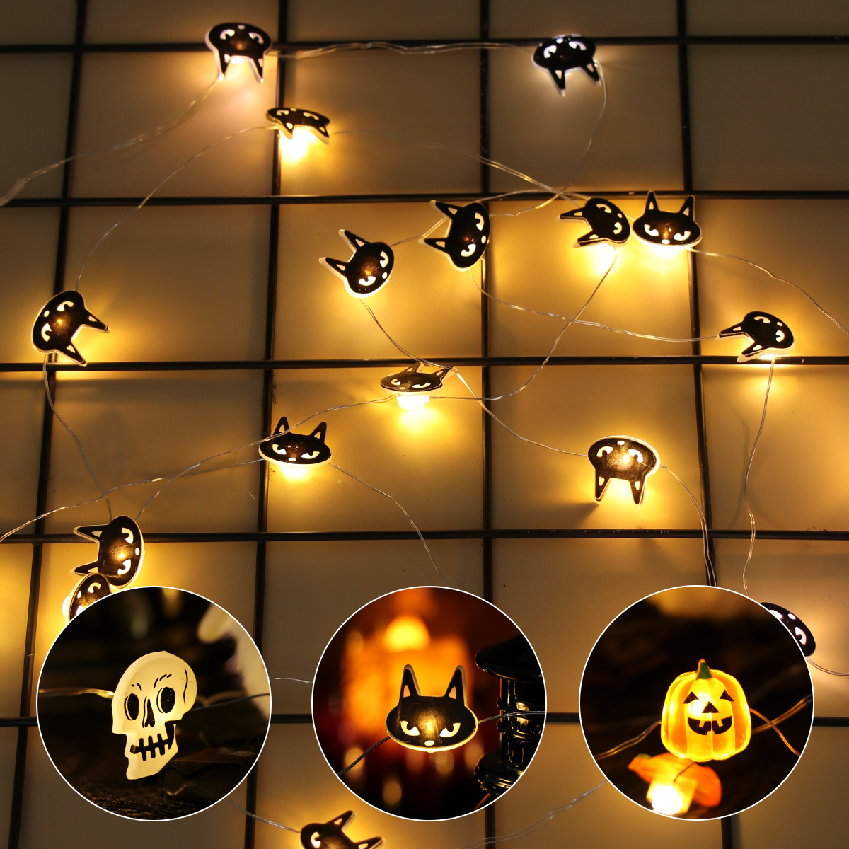 Halloween LED Light String Pum - Home Decor Lighting Tricks ulasan dan harga