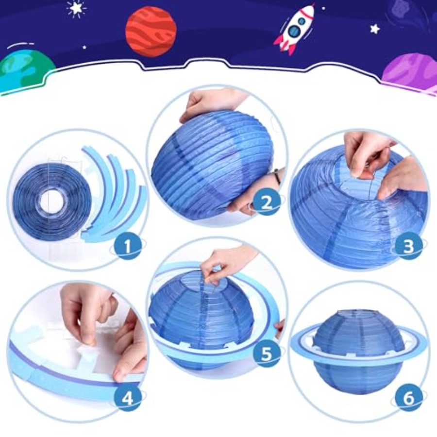 8 pcs Planet Paper Lanterns, 1 - Lantern Paper Solar ulasan dan harga