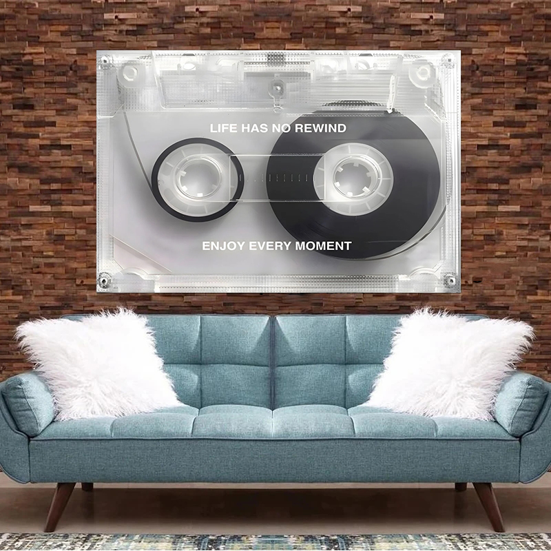 Retro Audio Cassette Motivatio - Lighting Mcqueen Wall Decor ulasan dan harga