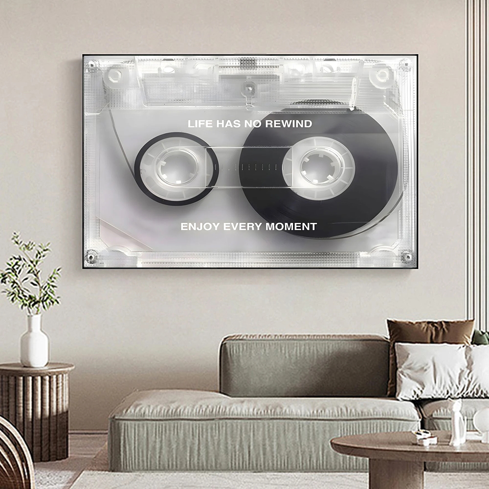 Retro Audio Cassette Motivatio - Lighting Mcqueen Wall Decor ulasan dan harga