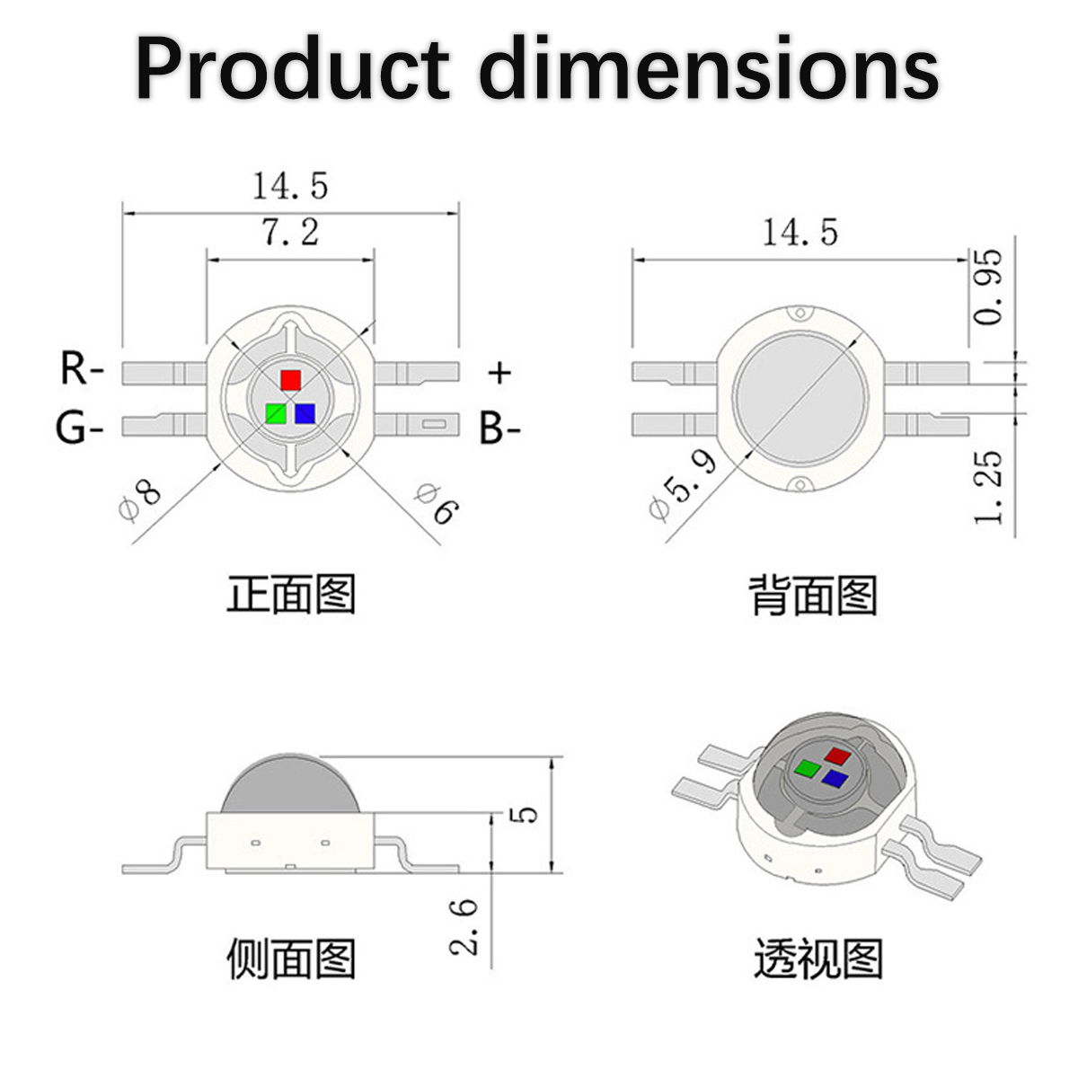 1W-3W High-Power 4-Pin RGB SMD - Decor Lighting Solution ulasan dan harga