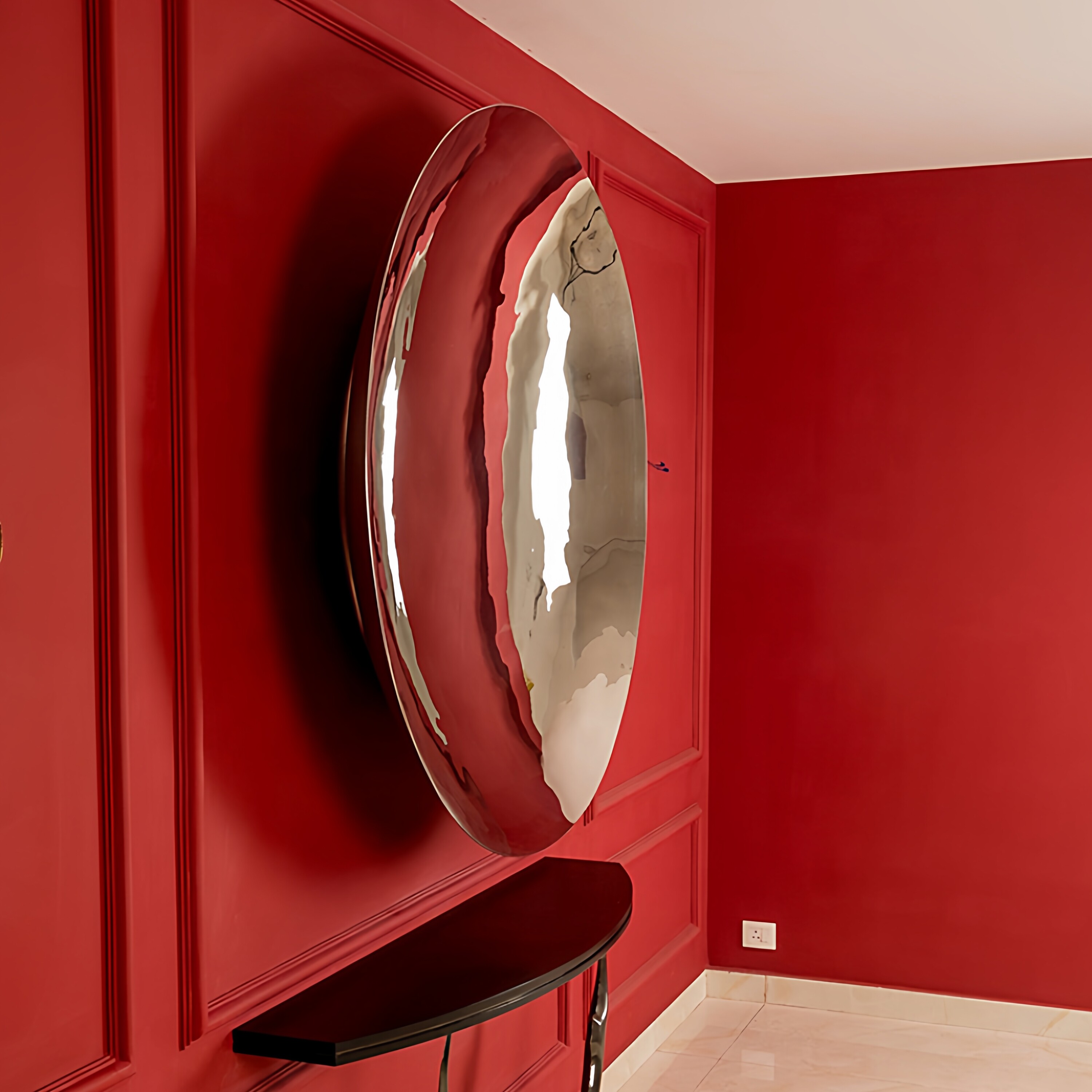 Stainless steel circular paint - Lighting Metal Wall Decor ulasan dan harga