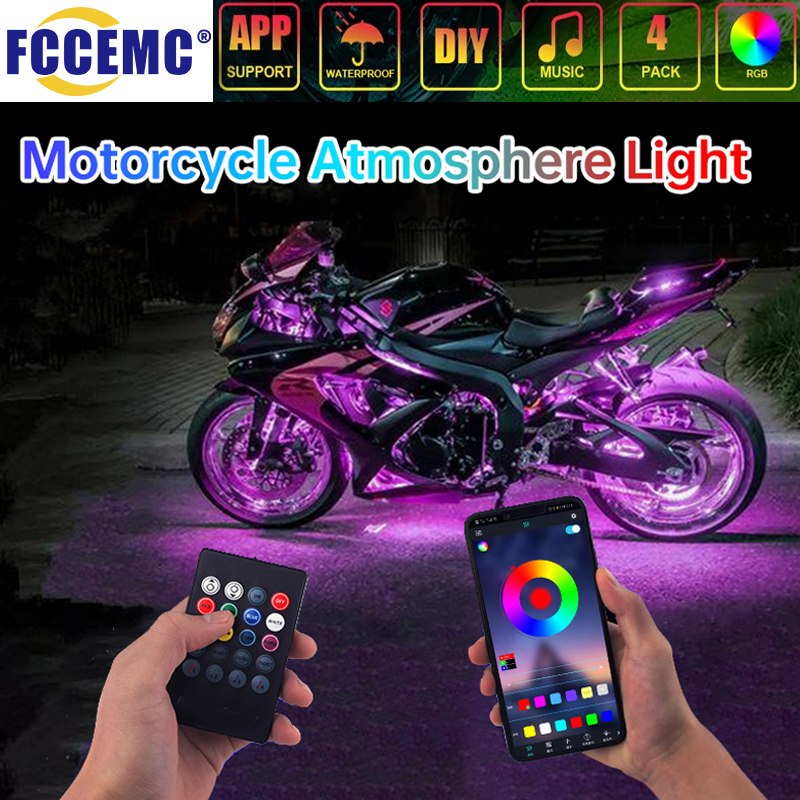 APP LED Motorcycle Car Atmosph - Lighting Bolt Decor ulasan dan harga