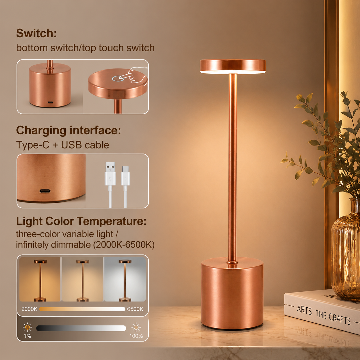 GGBingo Metal Light Table Lamp - Lighting Decor Living Room ulasan dan harga