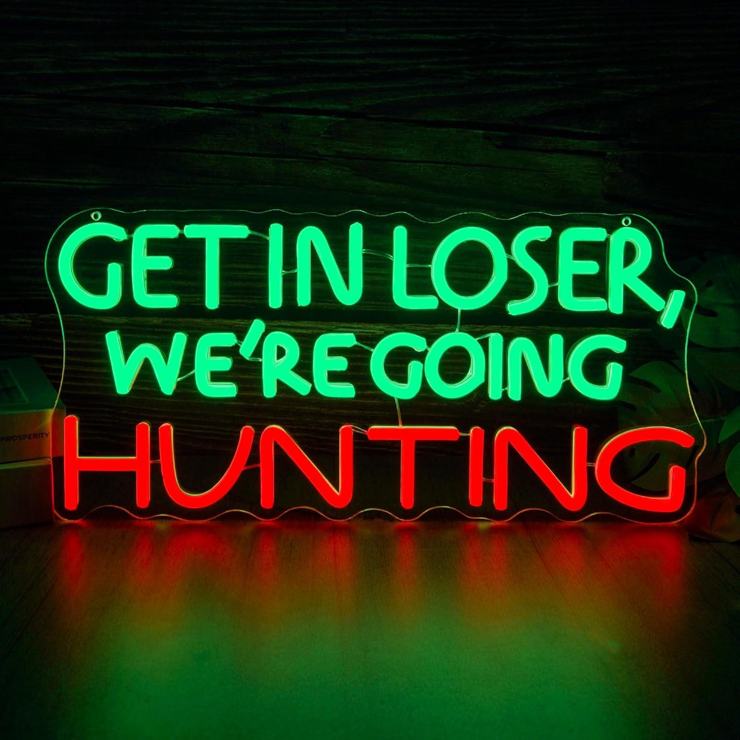 Funny Hunting Neon Sign LED Li - Garage Lighting Decor ulasan dan harga
