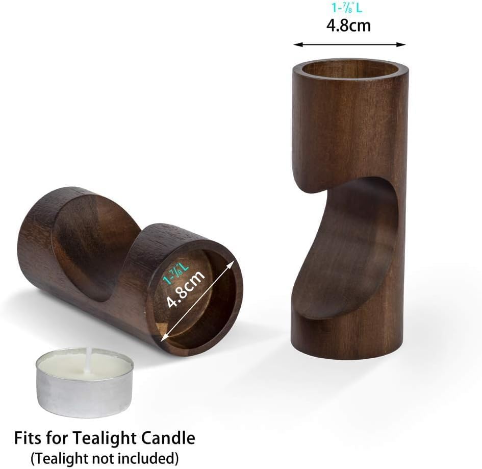 Wood Tealight Candle Holders,  - Candle Holder Set ulasan dan harga
