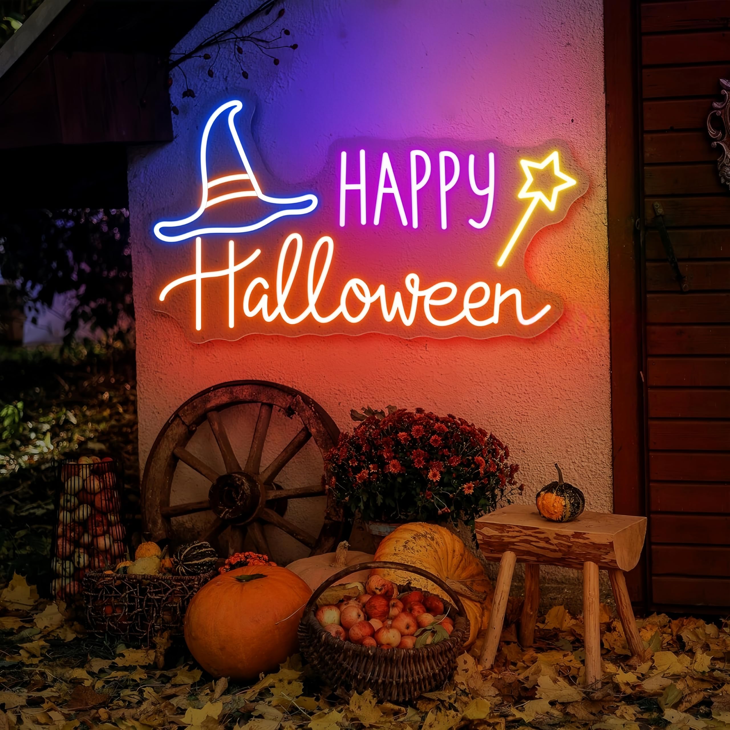 Happy Halloween Bat LED Neon S - Home Decor Lighting Tricks ulasan dan harga