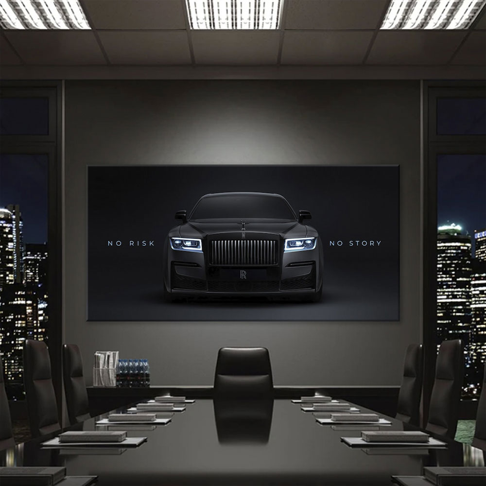 Black Car Canvas Painting Prin - Lighting Mcqueen Wall Decor ulasan dan harga