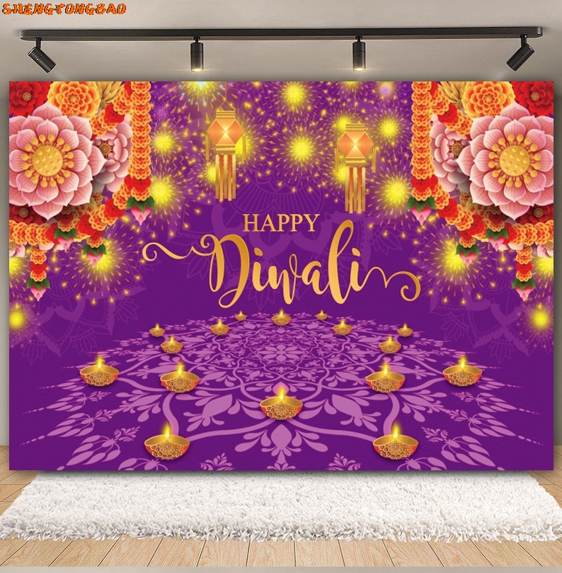 Happy Diwali Backdrop for Phot - Lighting Decor For Diwali ulasan dan harga