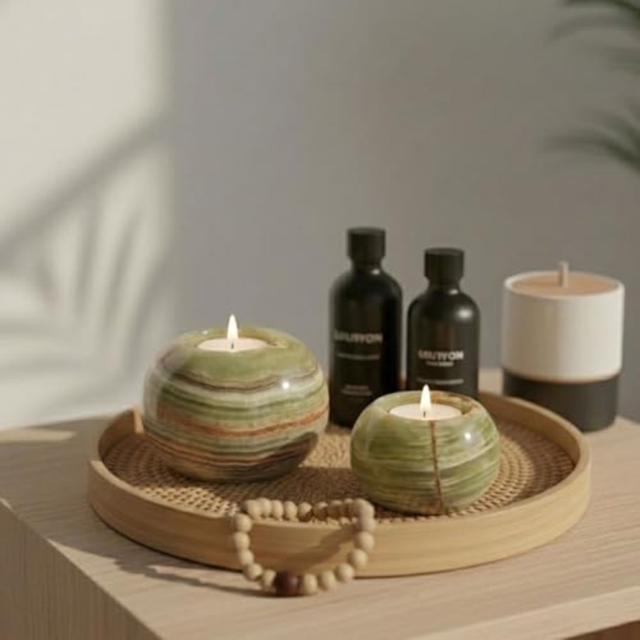 Marble Tealight Candle Holder  - Candle Holder Set ulasan dan harga