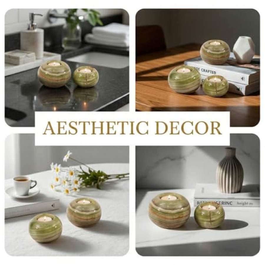 Marble Tealight Candle Holder  - Candle Holder Set ulasan dan harga