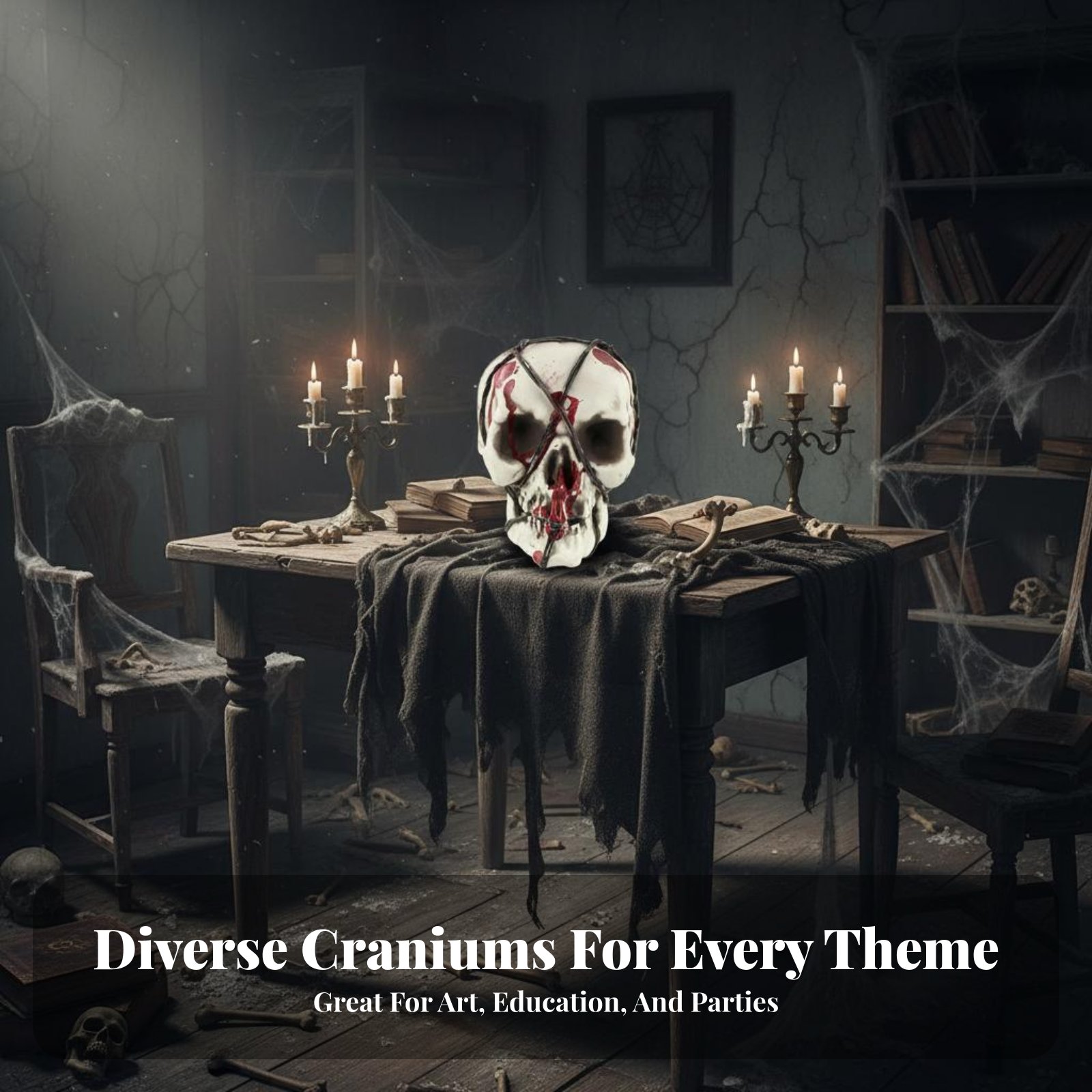 Realistic Skull Model Horror T - Decor Lighting & Decor Fires Photos ulasan dan harga