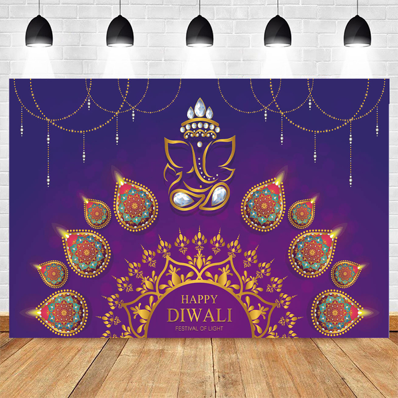 Mocsicka Happy Diwali Backdrop - Lighting Decor For Diwali ulasan dan harga