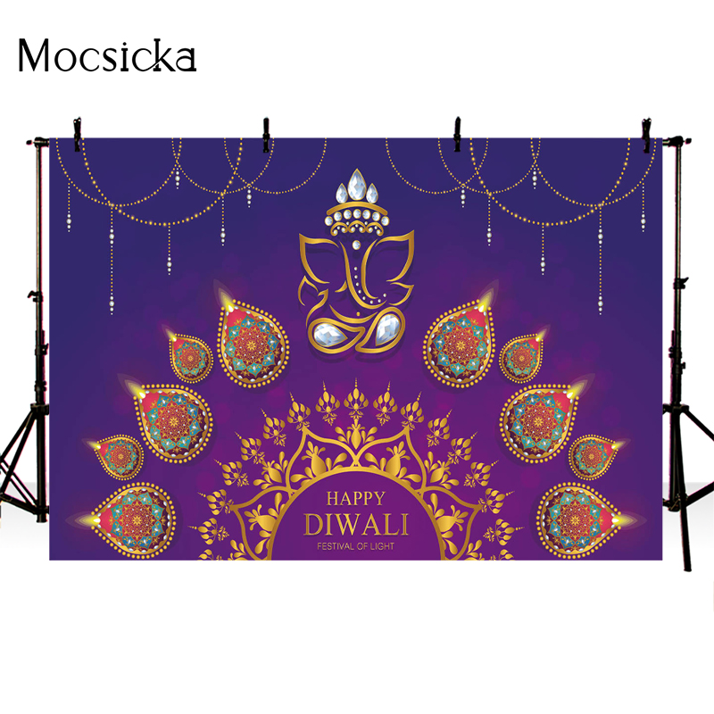 Mocsicka Happy Diwali Backdrop - Lighting Decor For Diwali ulasan dan harga