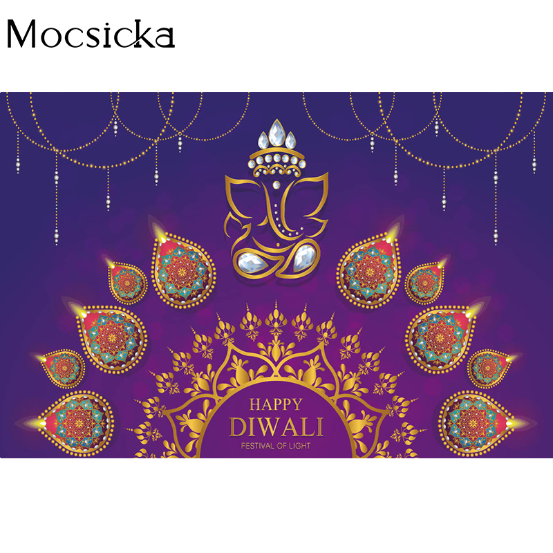 Mocsicka Happy Diwali Backdrop - Lighting Decor For Diwali ulasan dan harga