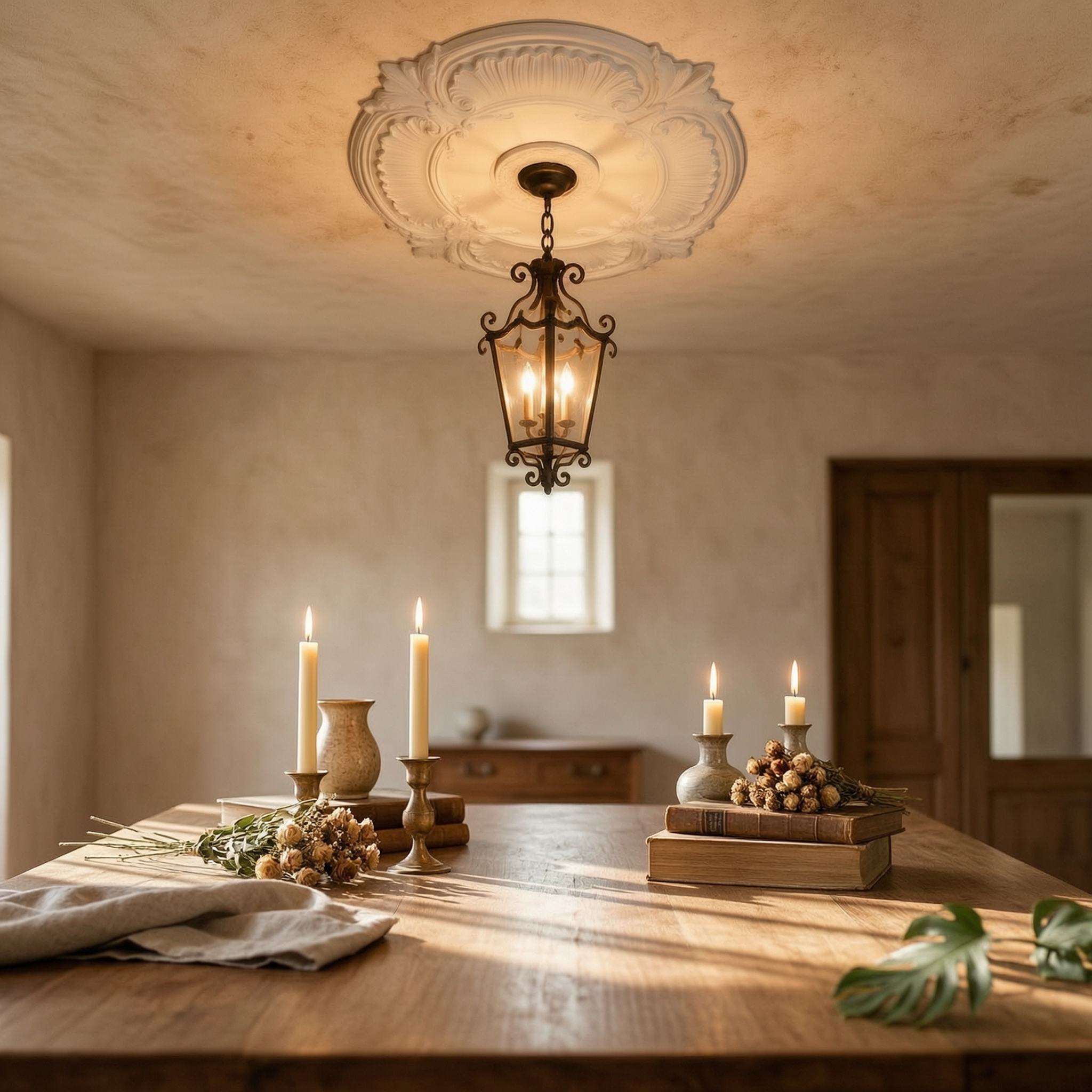 Round PU Ceiling Medallion Orn - Decor Lighting & Decor Fires Photos ulasan dan harga