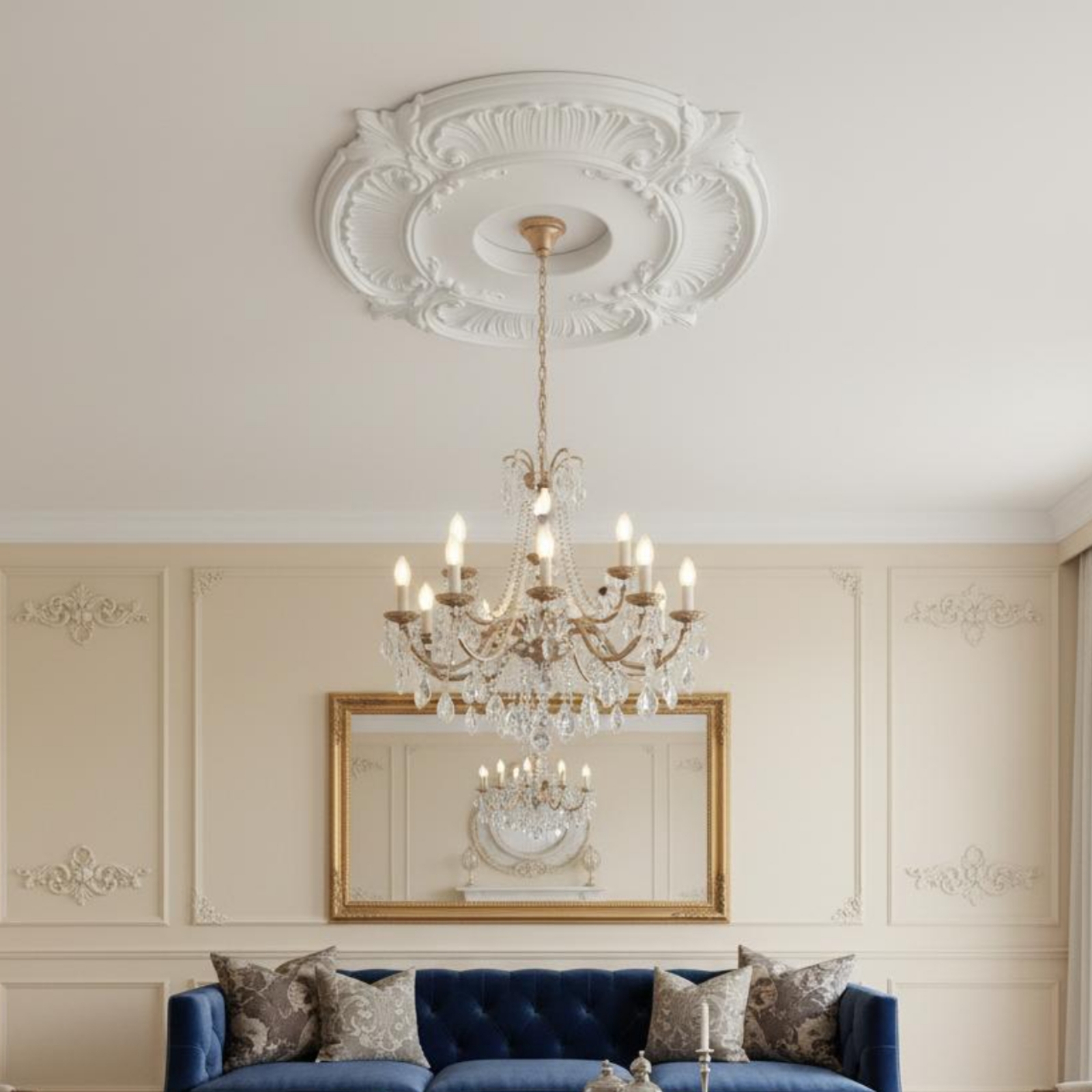 Round PU Ceiling Medallion Orn - Decor Lighting & Decor Fires Photos ulasan dan harga