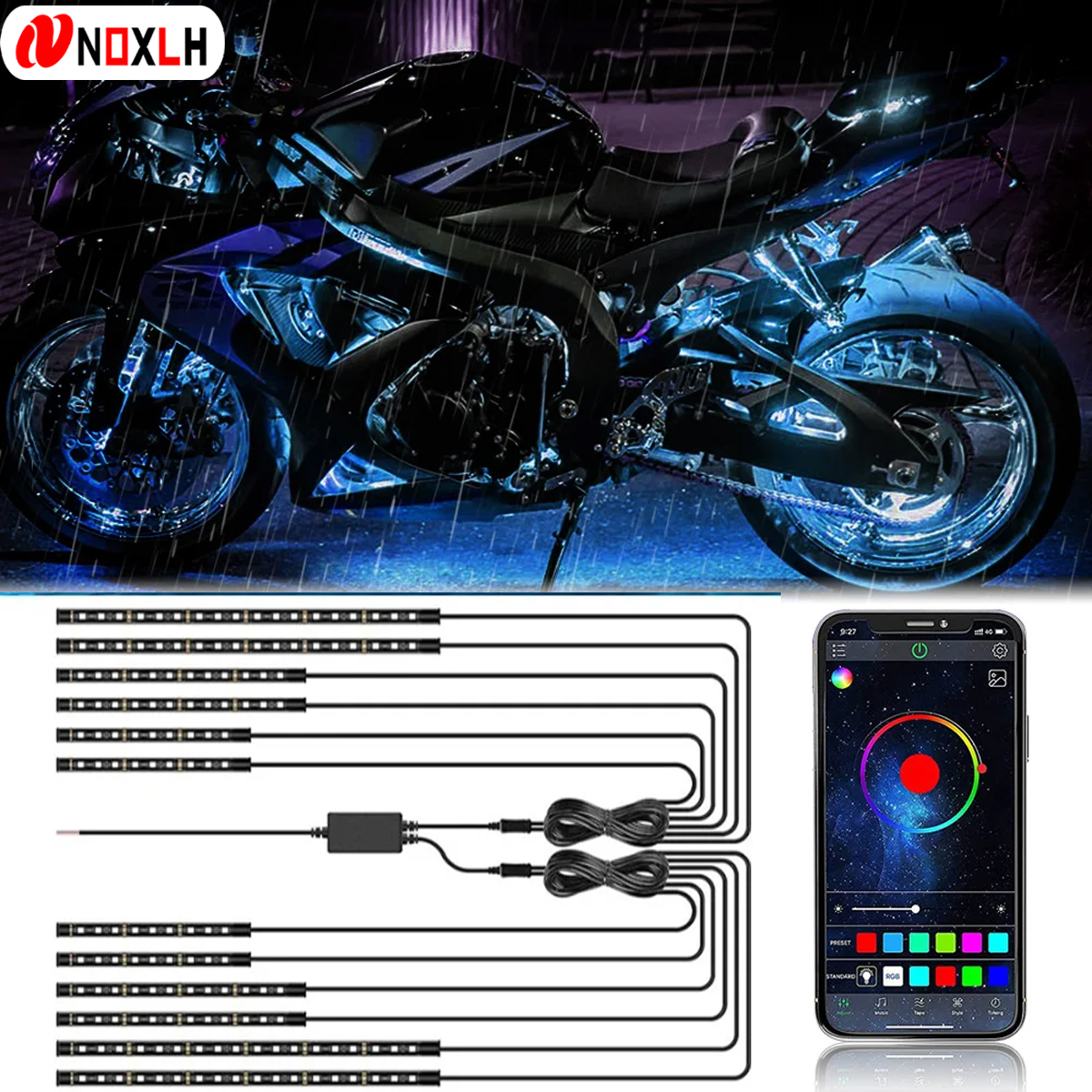 LED Motorcycle Decorative Ambi - Lighting Bolt Decor ulasan dan harga