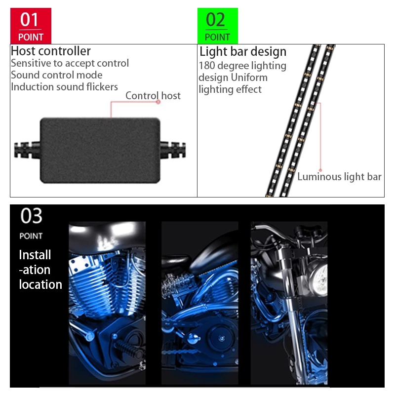 LED Motorcycle Decorative Ambi - Lighting Bolt Decor ulasan dan harga