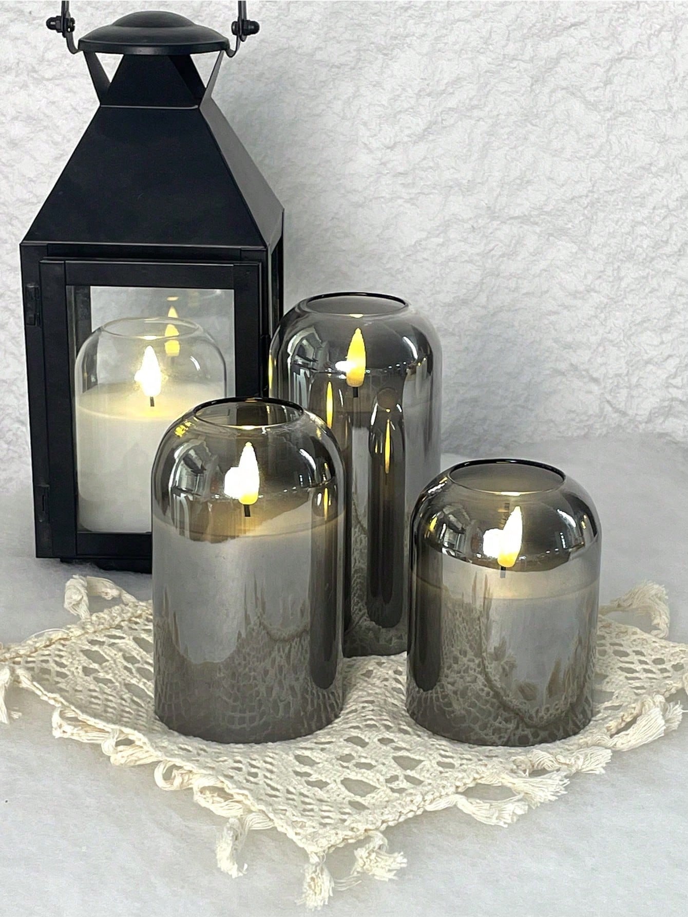 3 Pack Grey Flameless LED Cand - Decor Lighting & Decor Fires Photos ulasan dan harga